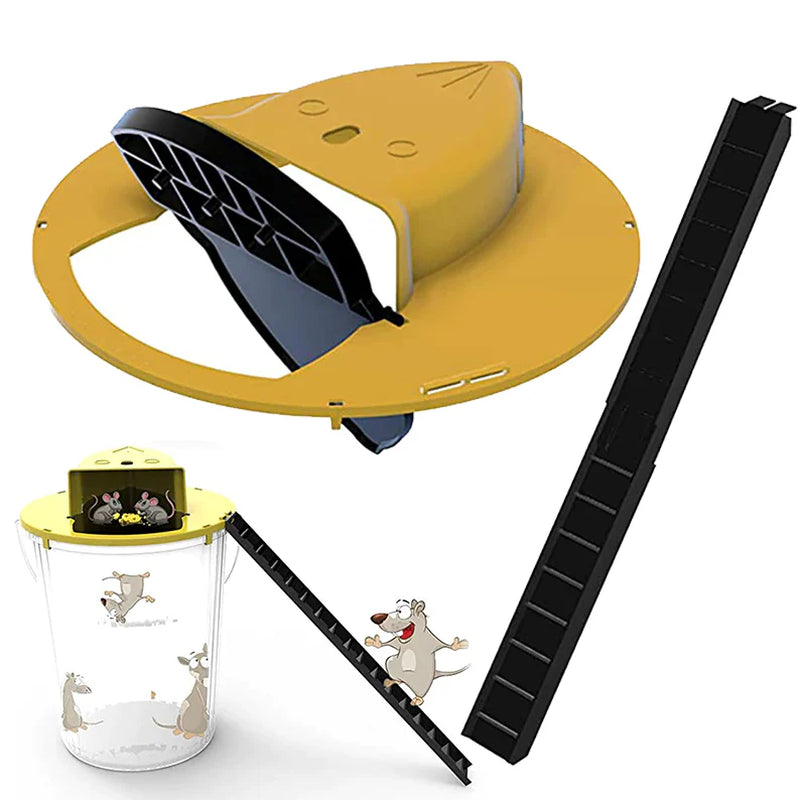 Viral In America Lid Bucket Mouse Trap Flip & Slide Effective Catcher