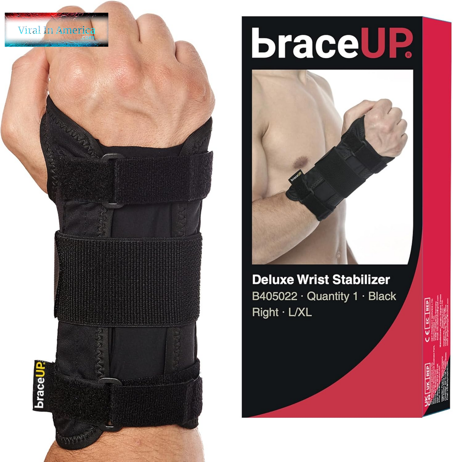 Braceup Carpal Tunnel Wrist Brace for Men and Women - Metal Wrist Splint for Hand and Wrist Support and Tendonitis Arthritis Pain Relief