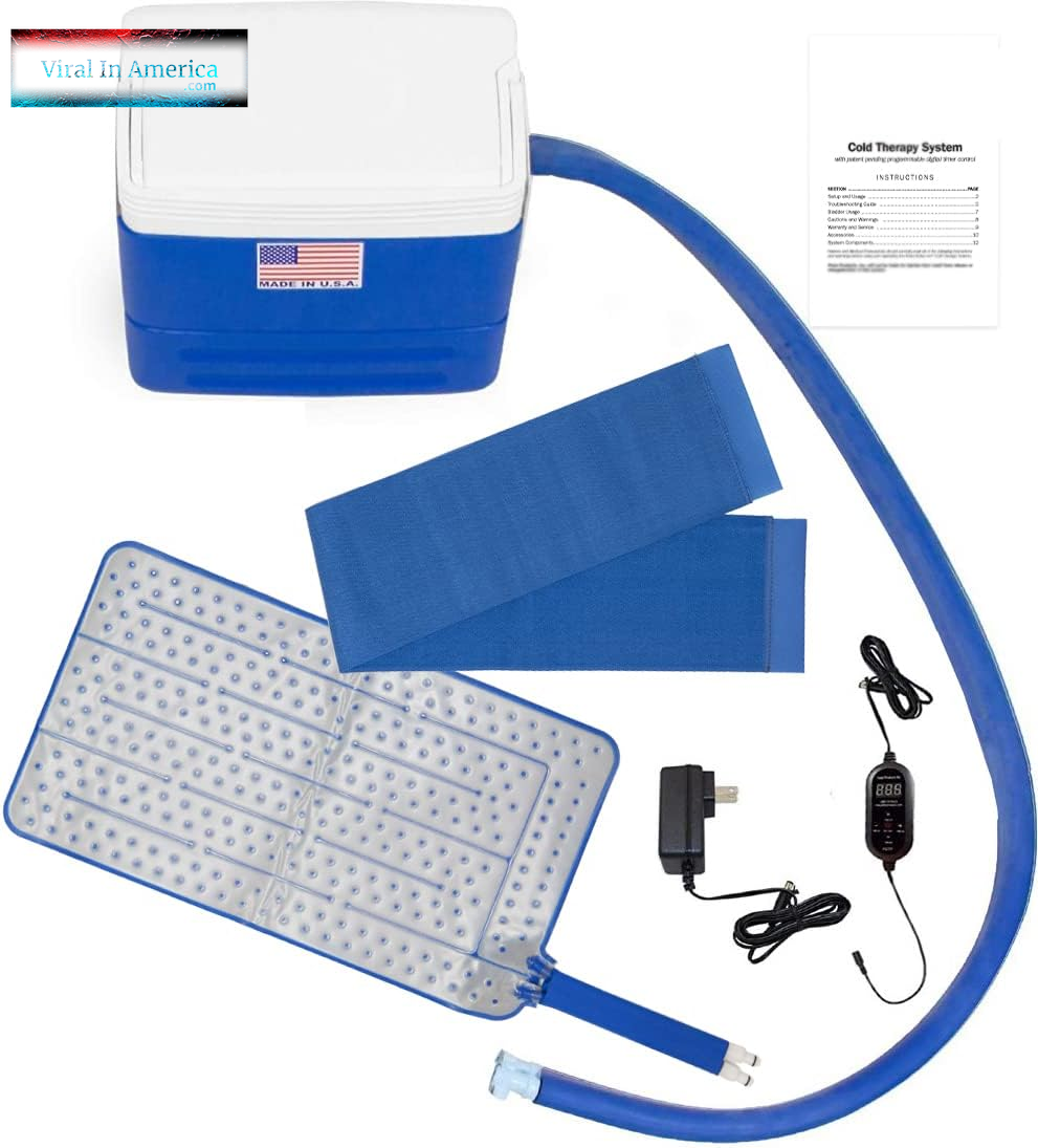 Polar Active Ice 3.0 | 9 QT Cold Therapy Ice Machine | Programmable Timer | Knee & Joint Pad | Cryotherapy Pain Relief System | Ace Bandage Style Compression