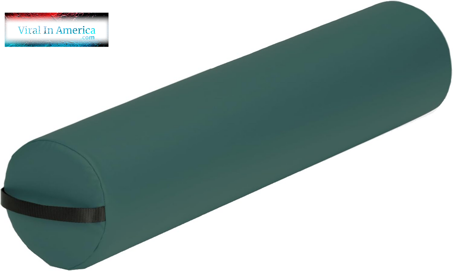 Earthlite Bolster Pillow Full round – Durable Massage Bolster, 100% PU Upholstery Incl. Strap Handle/Professional Quality for Massage Table/Back Pain Relief