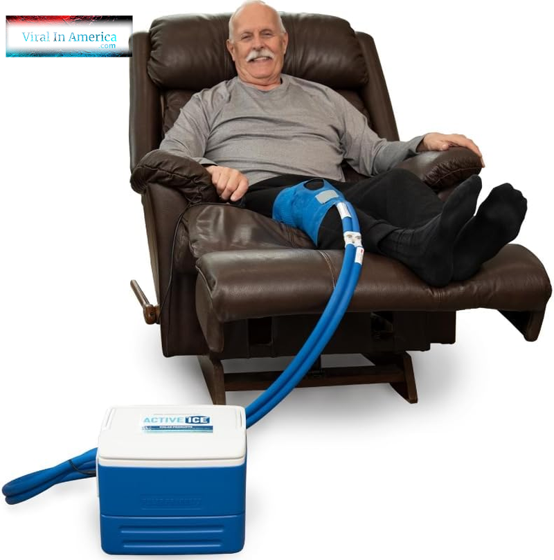 Polar Active Ice 3.0 | 9 QT Cold Therapy Ice Machine | Programmable Timer | Knee & Joint Pad | Cryotherapy Pain Relief System | Ace Bandage Style Compression