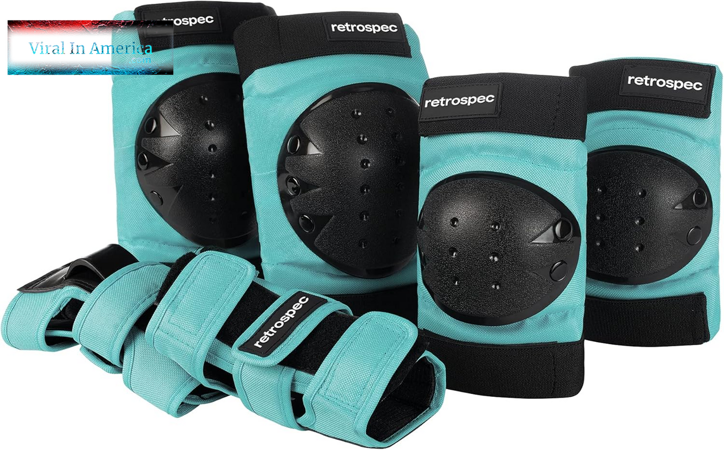 Retrospec Knee Pads, Elbow Pads & Wrist Guards for Men, Women & Kids - Protective Gear for Skateboarding, Roller Skate, Rollerblade, BMX & Scooter - Multi Sport Pad Set