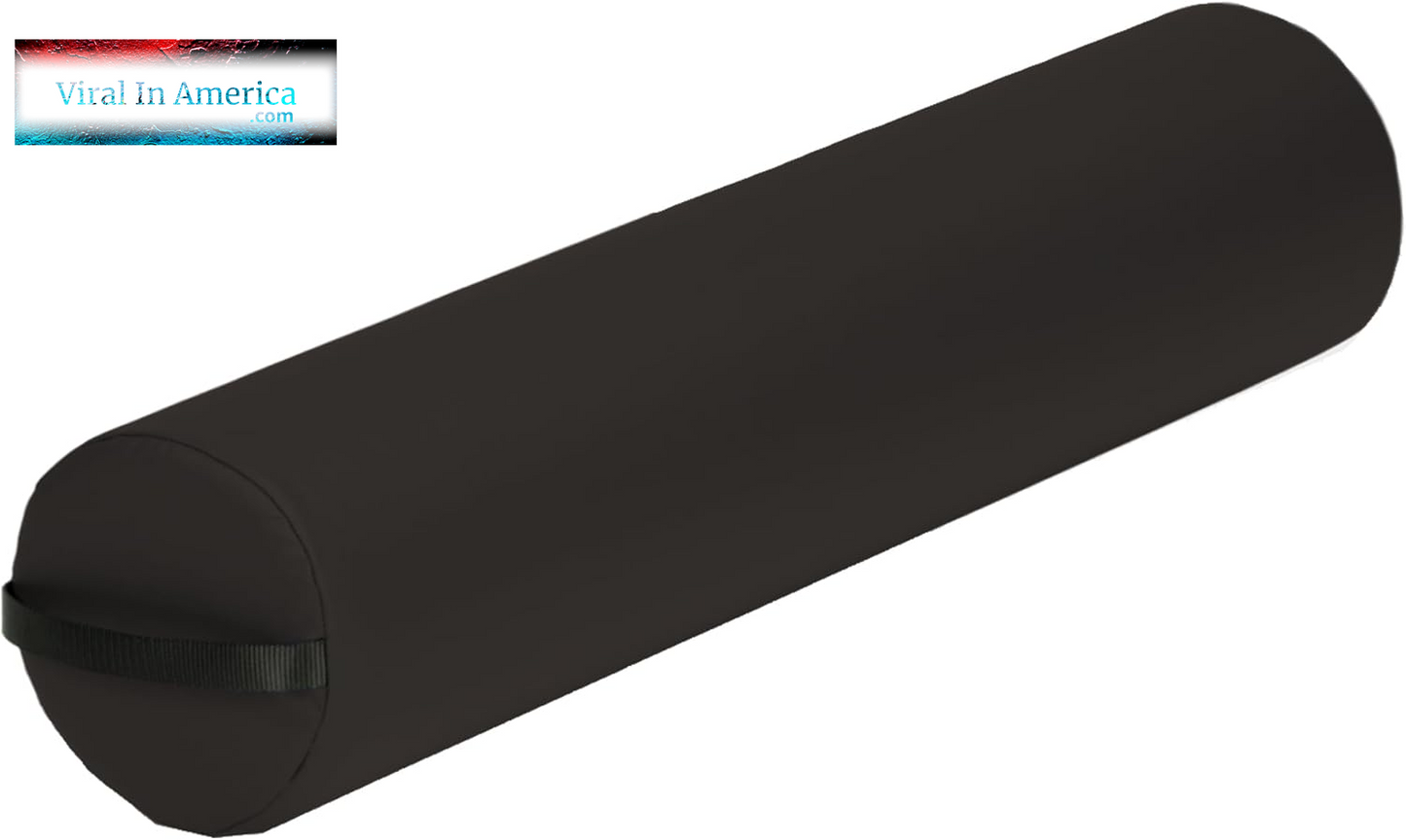 Earthlite Bolster Pillow Full round – Durable Massage Bolster, 100% PU Upholstery Incl. Strap Handle/Professional Quality for Massage Table/Back Pain Relief