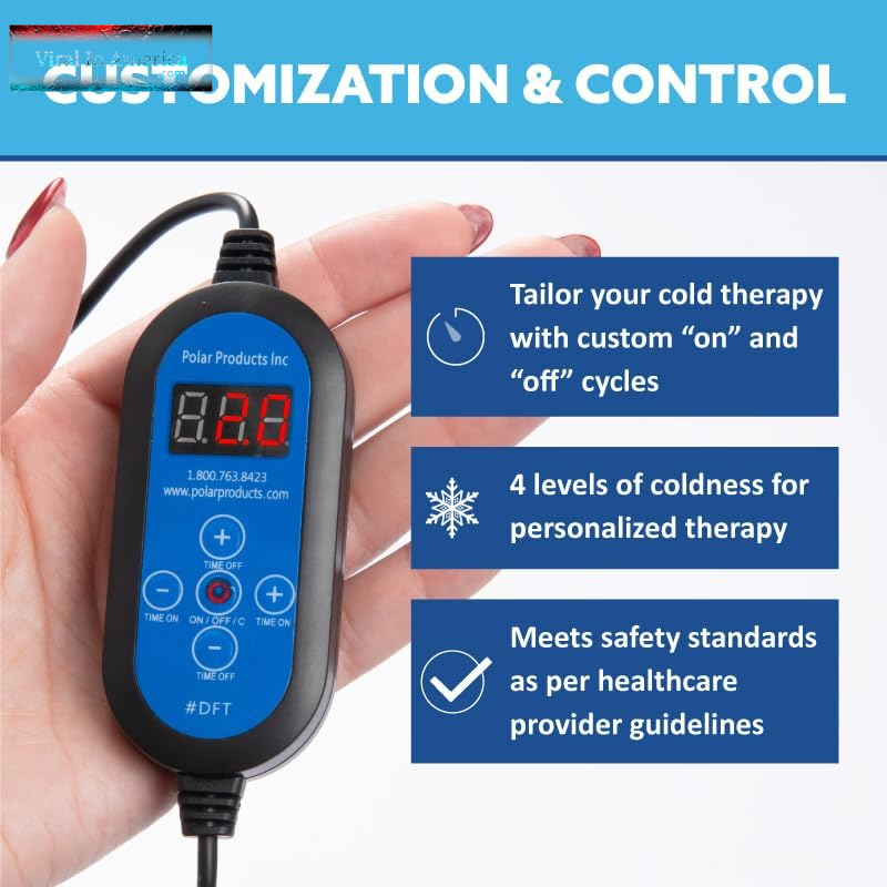 Polar Active Ice 3.0 | 9 QT Cold Therapy Ice Machine | Programmable Timer | Knee & Joint Pad | Cryotherapy Pain Relief System | Ace Bandage Style Compression