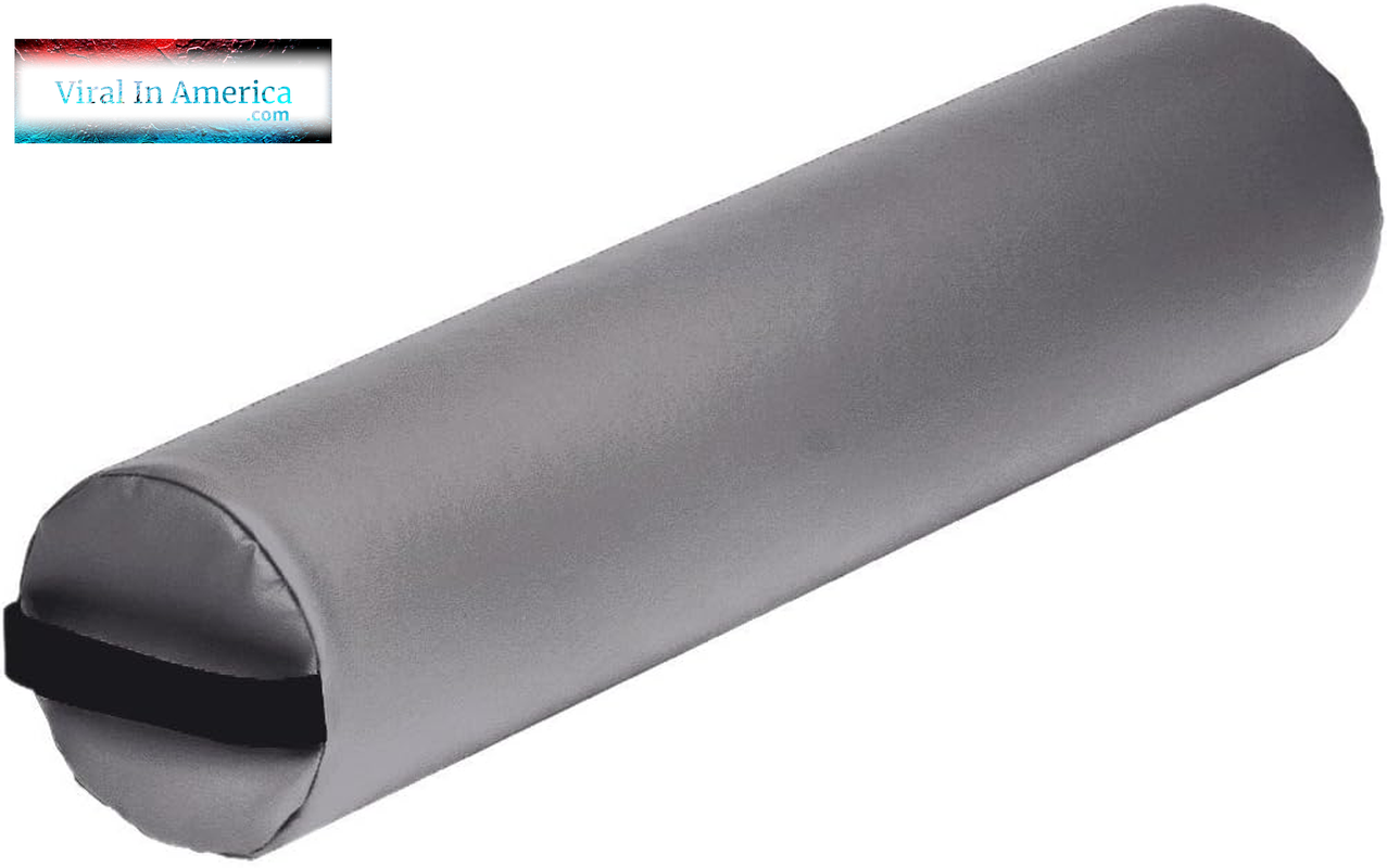 Earthlite Bolster Pillow Full round – Durable Massage Bolster, 100% PU Upholstery Incl. Strap Handle/Professional Quality for Massage Table/Back Pain Relief