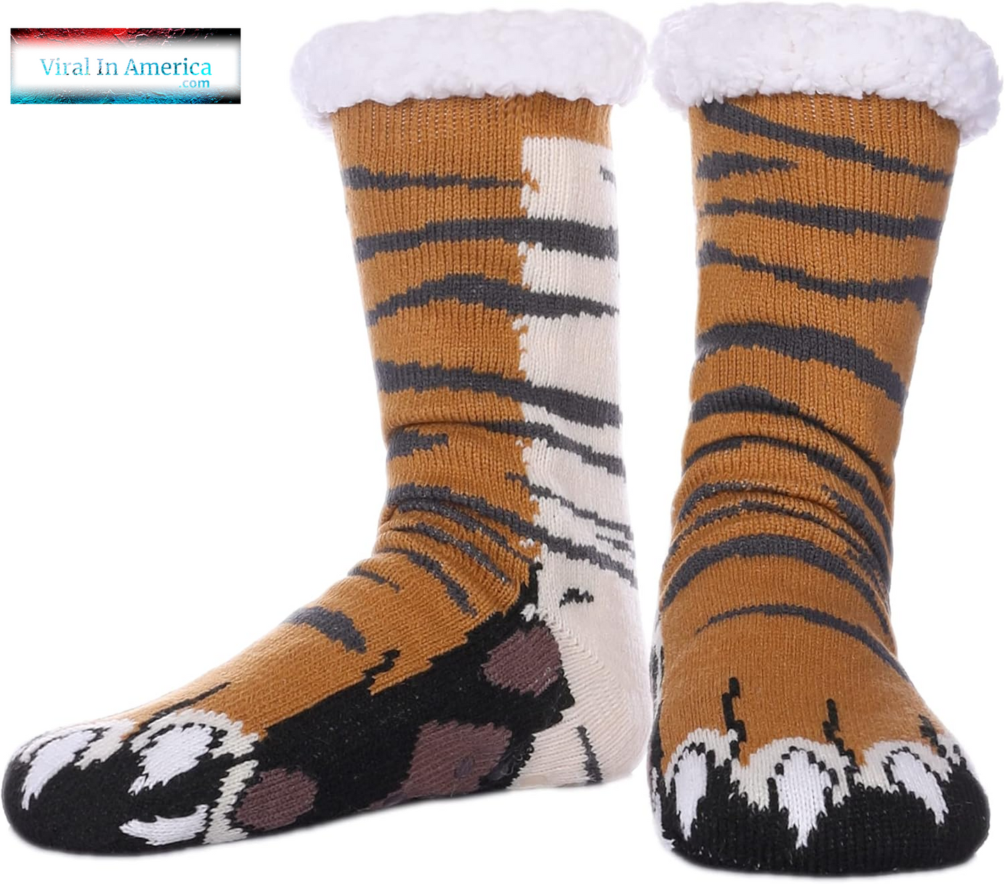 SDBING Mens Slipper Socks with Grippers Winter Warm Cozy Thick Fuzzy Indoor Fluffy Home Socks