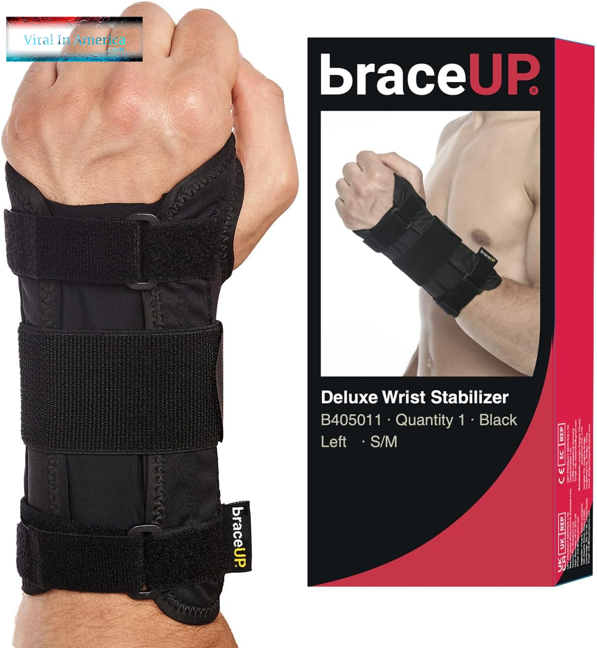Braceup Carpal Tunnel Wrist Brace for Men and Women - Metal Wrist Splint for Hand and Wrist Support and Tendonitis Arthritis Pain Relief