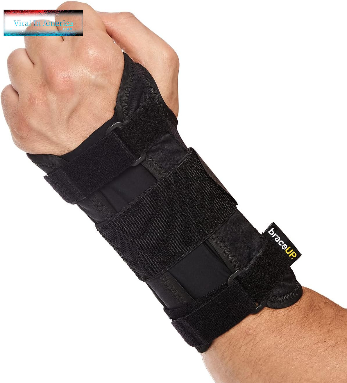 Braceup Carpal Tunnel Wrist Brace for Men and Women - Metal Wrist Splint for Hand and Wrist Support and Tendonitis Arthritis Pain Relief