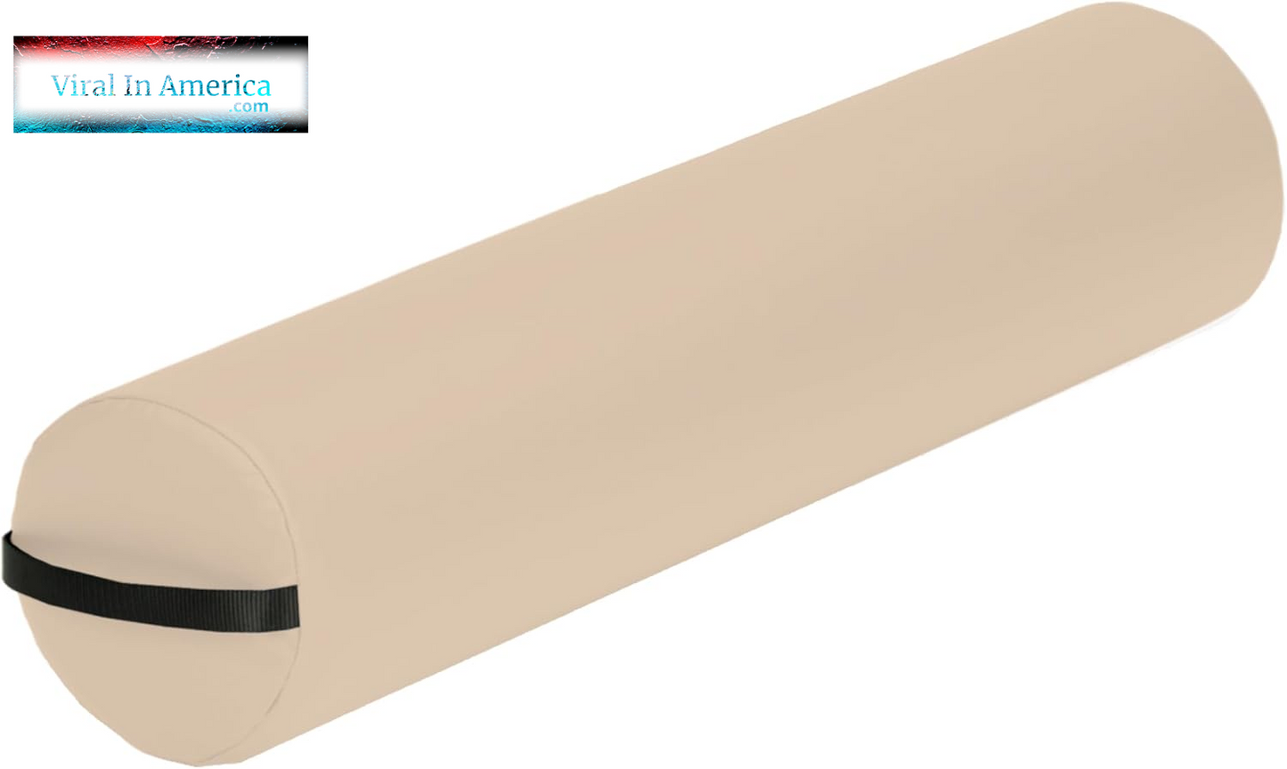 Earthlite Bolster Pillow Full round – Durable Massage Bolster, 100% PU Upholstery Incl. Strap Handle/Professional Quality for Massage Table/Back Pain Relief